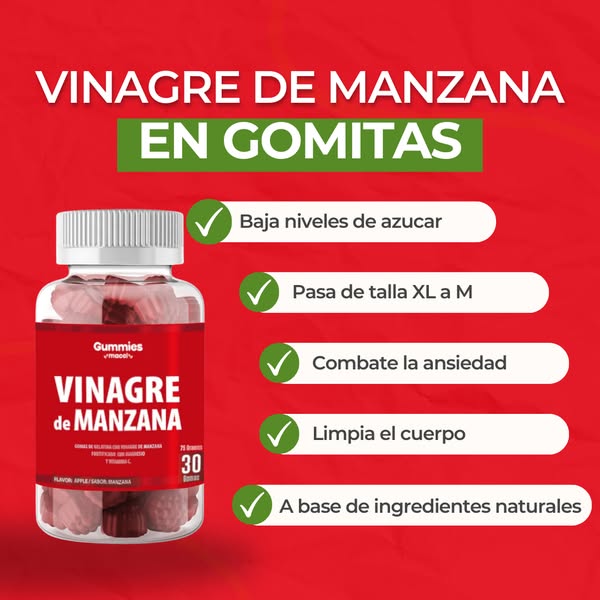 Gomitas de Vinagre de Manzana 🍎 pagas 1 lleva 2