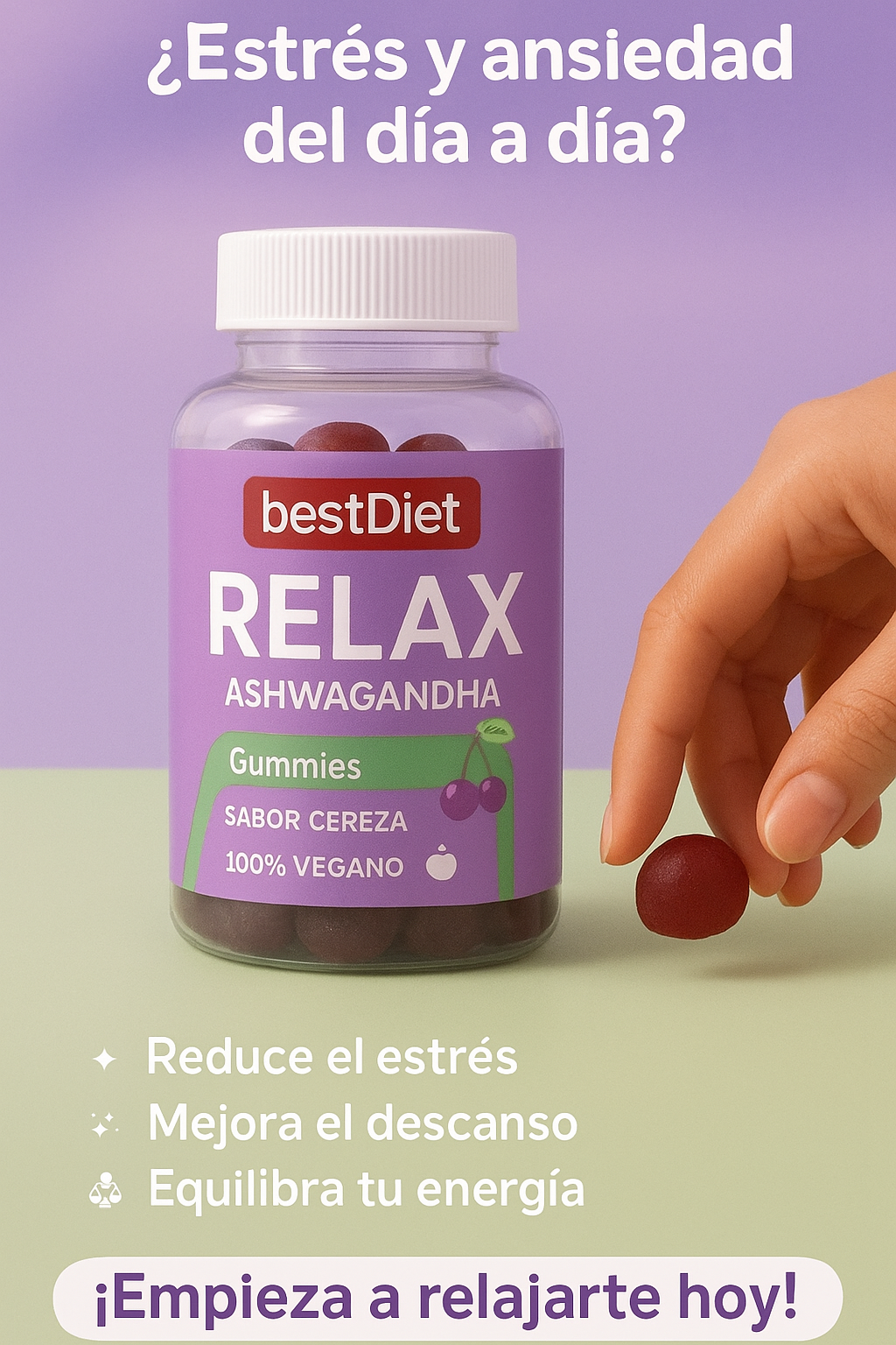 SUP Gominolas Relax 60 Unidades – Sueño Reparador y Antiestrés Natural paga 1 lleva 2