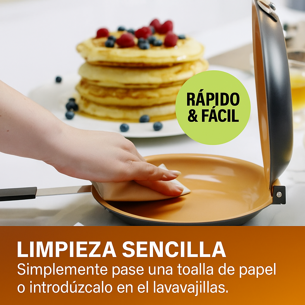 Sartén antiadherente de doble cara