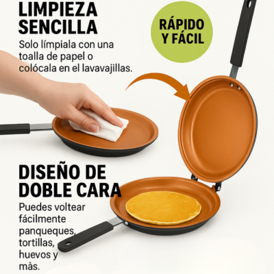 Sartén antiadherente de doble cara