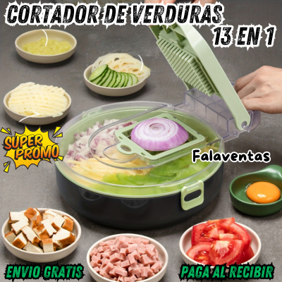 CORTADORA Y PICADORA DE VERDURAS 13 EN 1🥕🥔🍆✅