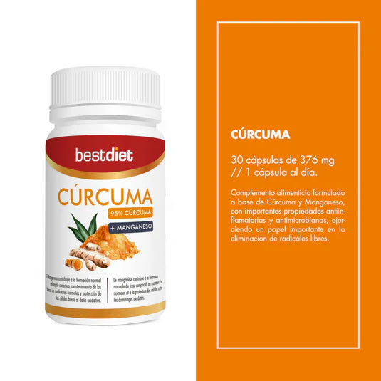 SUP Cúrcuma 30 Cápsulas – Apoyo Articular y Antioxidante Natural